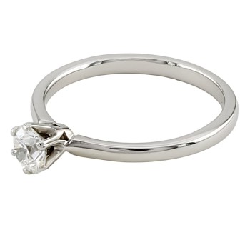 Platinum diamond 0.40cts solitaire Ring size L